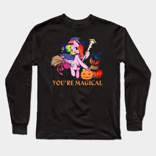 You're Magical T Shirt Cute Unicorn Witch Halloween Shirt Long Sleeve T-Shirt